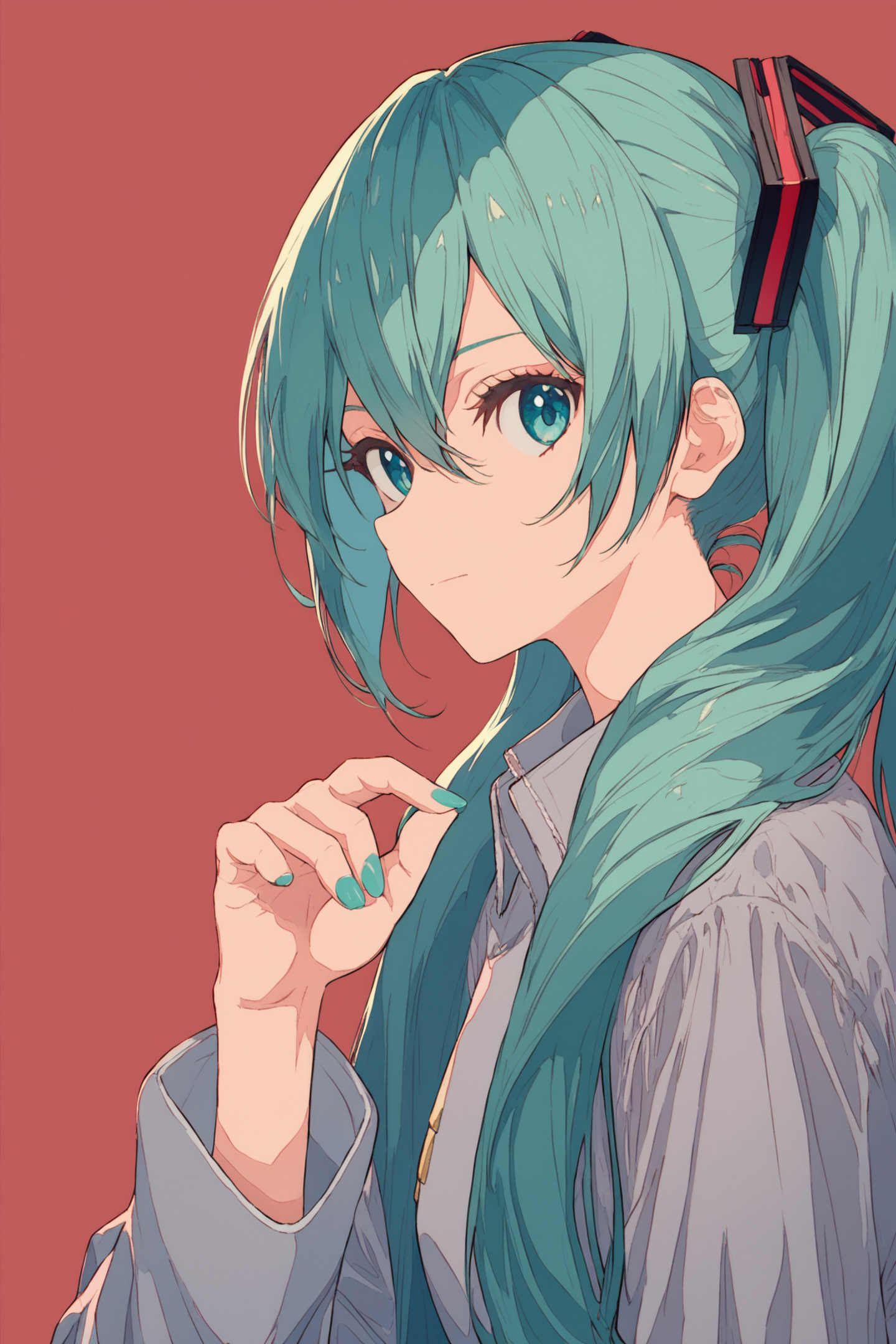 30089-3872016024-1girl,solo,long hair,hatsune miku,looking at viewer,nail polish,upper body,aqua nails,twintails,red background,bangs,aqua hair,l.png